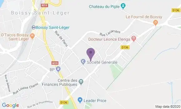 Localisation Société Générale Agence de Boissy Saint Léger