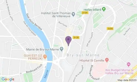 Localisation Société Générale Agence de Bry sur Marne