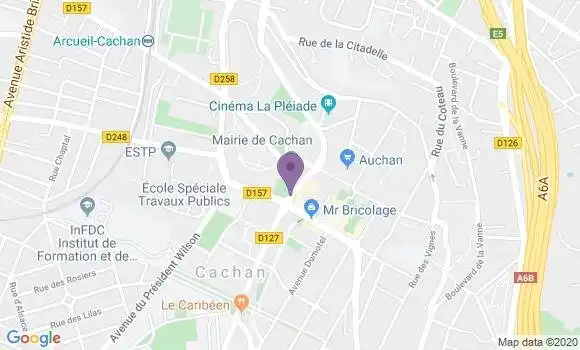 Localisation Société Générale Agence de Cachan