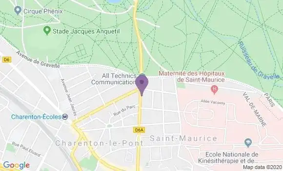 Localisation Société Générale Agence de Charenton le Pont