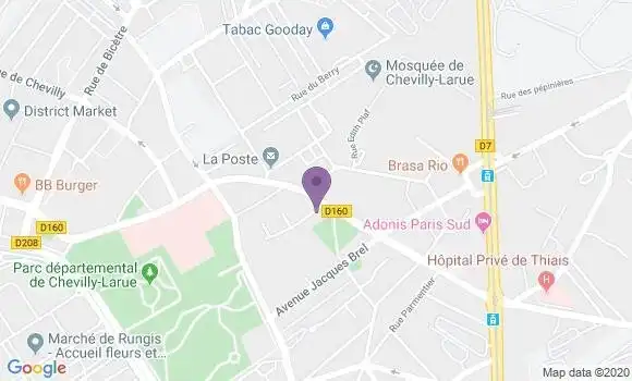 Localisation Société Générale Agence de Chevilly Larue