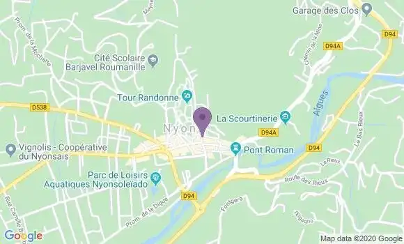Localisation Société Générale Agence de Nyons