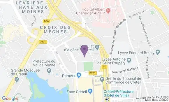 Localisation Société Générale Agence de Créteil la Breche