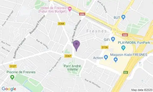 Localisation Société Générale Agence de Fresnes