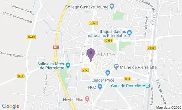 Localisation Société Générale Agence de Pierrelatte