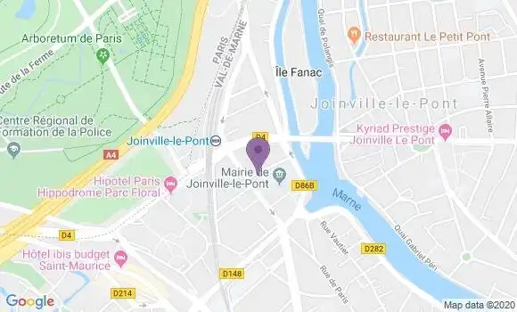 Localisation Société Générale Agence de Joinville le Pont Mairie