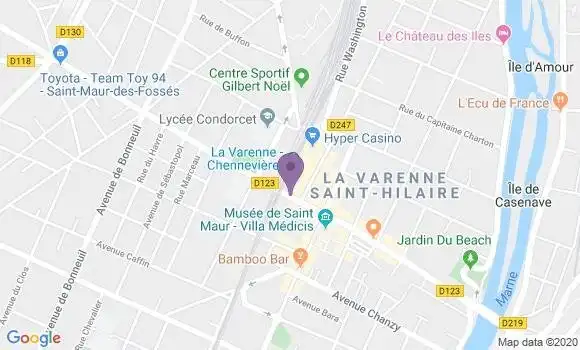 Localisation Société Générale Agence de La Varenne Saint Hilaire
