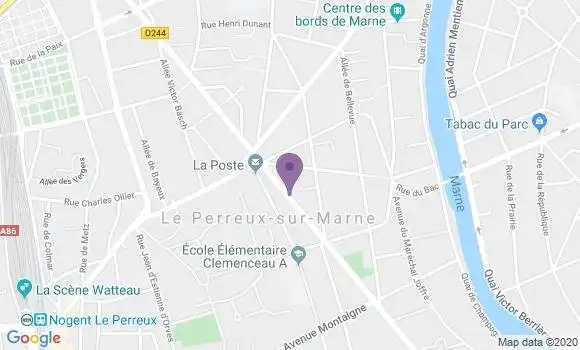 Localisation Société Générale Agence de Le Perreux sur Marne
