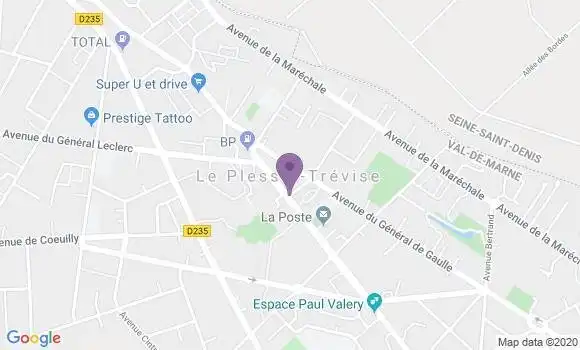 Localisation Société Générale Agence de Le Plessis Trévise