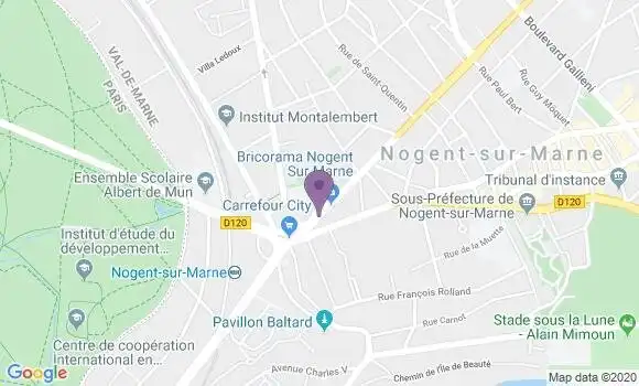 Localisation Société Générale Agence de Nogent sur Marne Leclerc