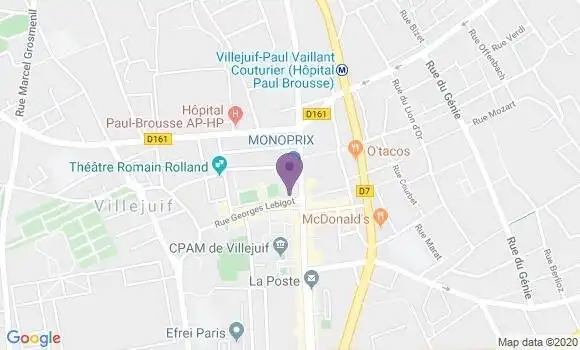 Localisation Société Générale Agence de Villejuif