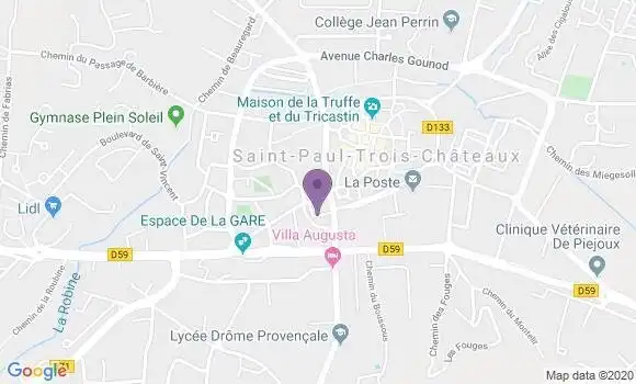 Localisation Société Générale Agence de Saint Paul Trois Châteaux