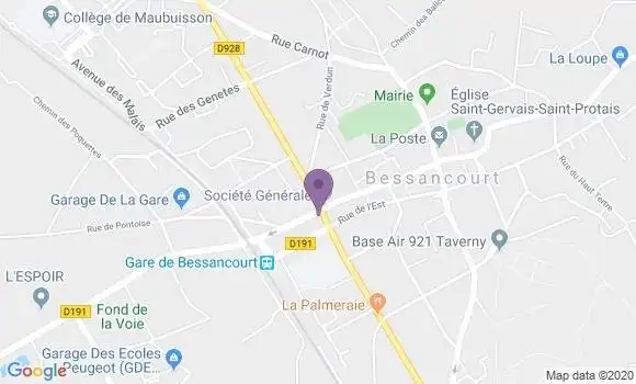 Localisation Société Générale Agence de Bessancourt