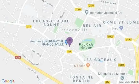 Localisation Société Générale Agence de Bezons