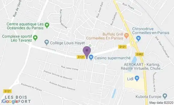 Localisation Société Générale Agence de Cormeilles en Parisis Sud
