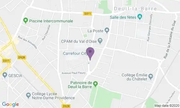 Localisation Société Générale Agence de Deuil la Barre