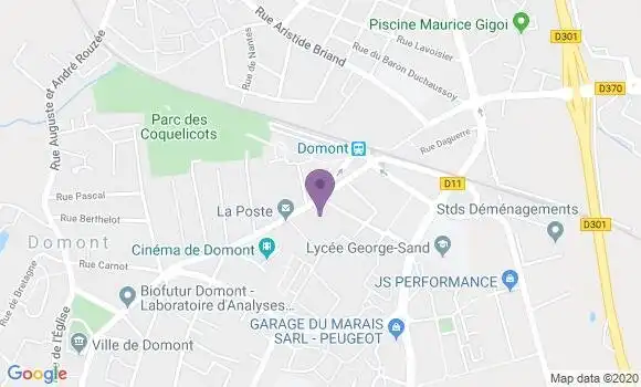 Localisation Société Générale Agence de Domont
