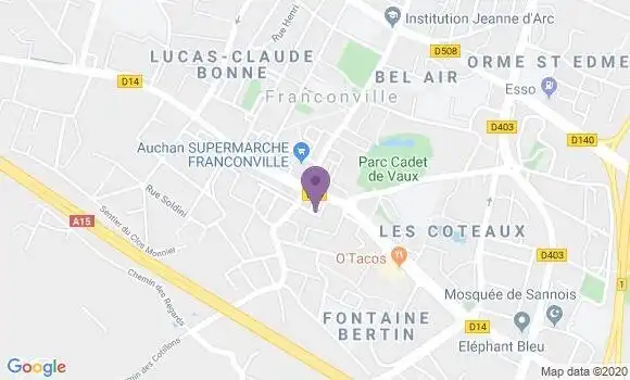 Localisation Société Générale Agence de Franconville Centre
