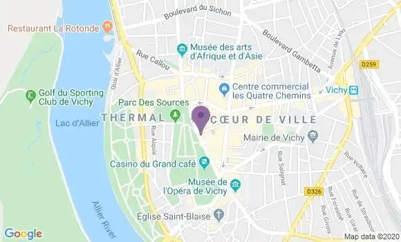 Localisation Société Générale Agence de Vichy