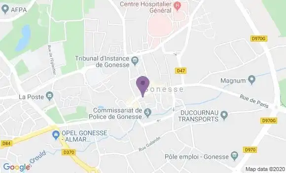Localisation Société Générale Agence de Gonesse Centre