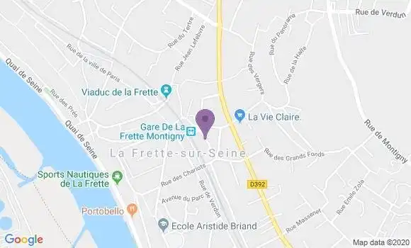 Localisation Société Générale Agence de La Frette sur Seine