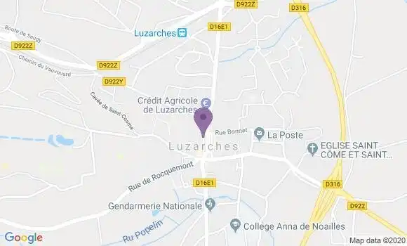 Localisation Société Générale Agence de Luzarches