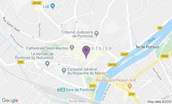 Localisation Société Générale Agence de Cergy Pontoise