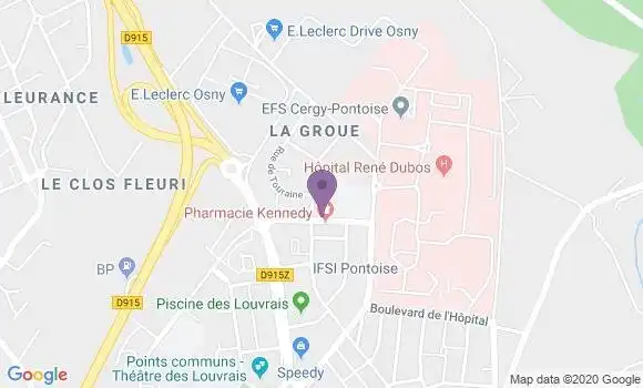 Localisation Société Générale Agence de Pontoise les Louvrais