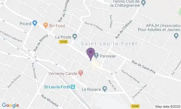 Localisation Société Générale Agence de Saint Leu la Forêt