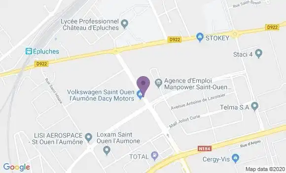Localisation Société Générale Agence de Saint Ouen l
