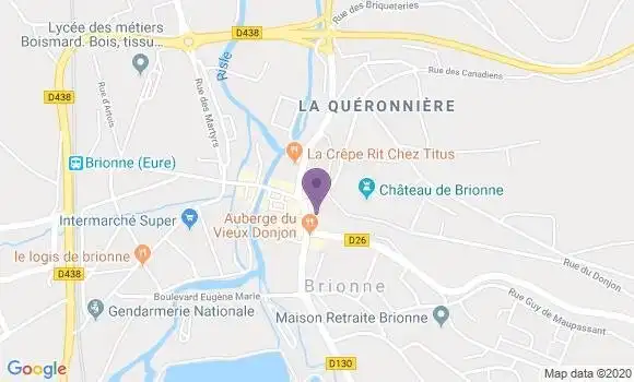 Localisation Société Générale Agence de Brionne