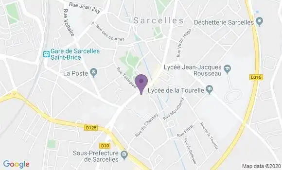Localisation Société Générale Agence de Sarcelles Village