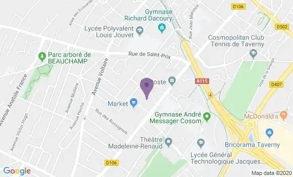 Localisation Société Générale Agence de Taverny