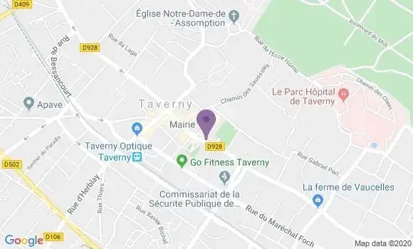 Localisation Société Générale Agence de Taverny Mairie