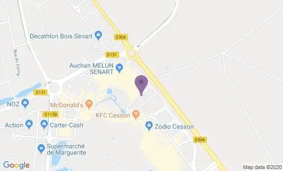Localisation Société Générale Agence de Cesson Boissénart