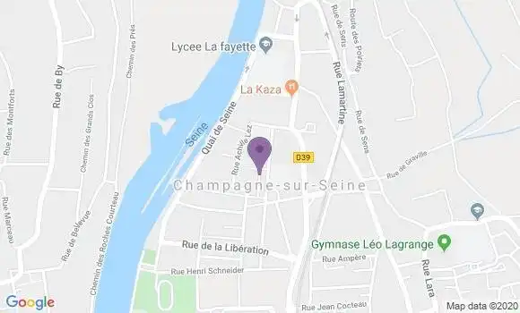 Localisation Société Générale Agence de Champagne sur Seine