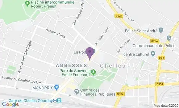 Localisation Société Générale Agence de Chelles