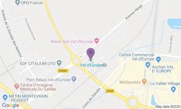 Localisation Société Générale Agence de Chessy Entreprises