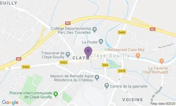 Localisation Société Générale Agence de Claye Souilly Ville