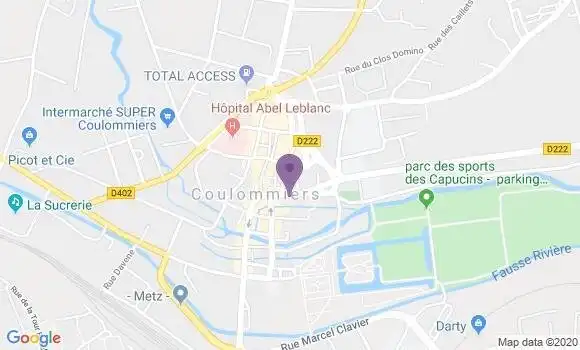 Localisation Société Générale Agence de Coulommiers