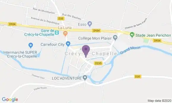 Localisation Société Générale Agence de Crecy la Chapelle