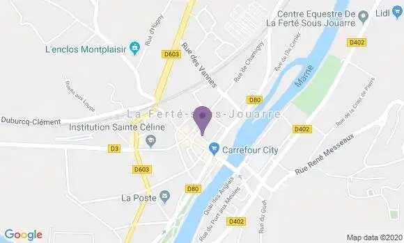 Localisation Société Générale Agence de La Ferté sous Jouarre