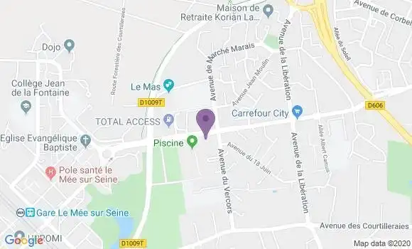 Localisation Société Générale Agence de Le Mée sur Seine