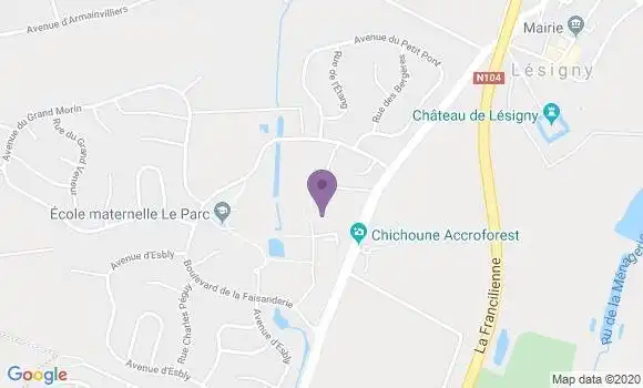 Localisation Société Générale Agence de Lésigny