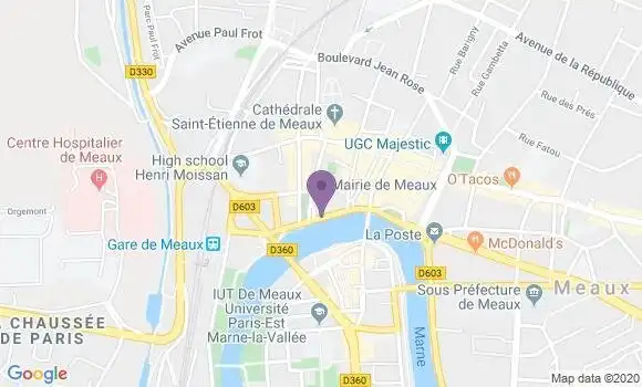 Localisation Société Générale Agence de Meaux