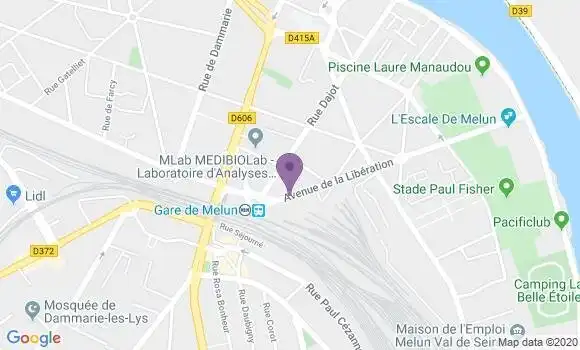 Localisation Société Générale Agence de Melun
