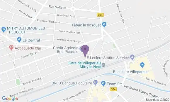 Localisation Société Générale Agence de Mitry Mory le Neuf