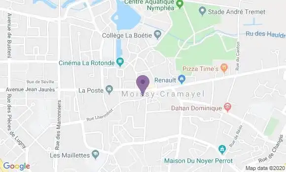 Localisation Société Générale Agence de Moissy Cramayel