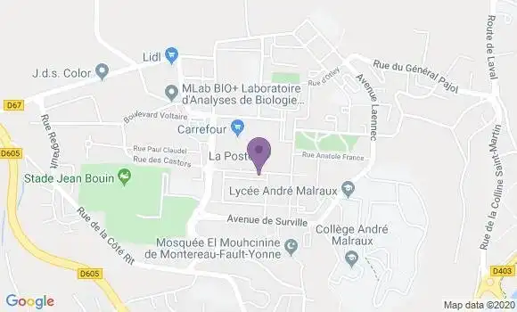 Localisation Société Générale Agence de Montereau Fault Yonne Surville