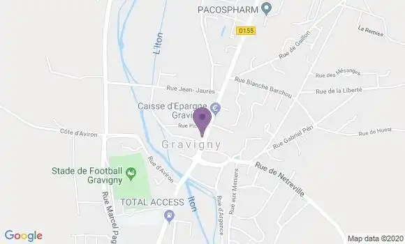Localisation Société Générale Agence de Gravigny